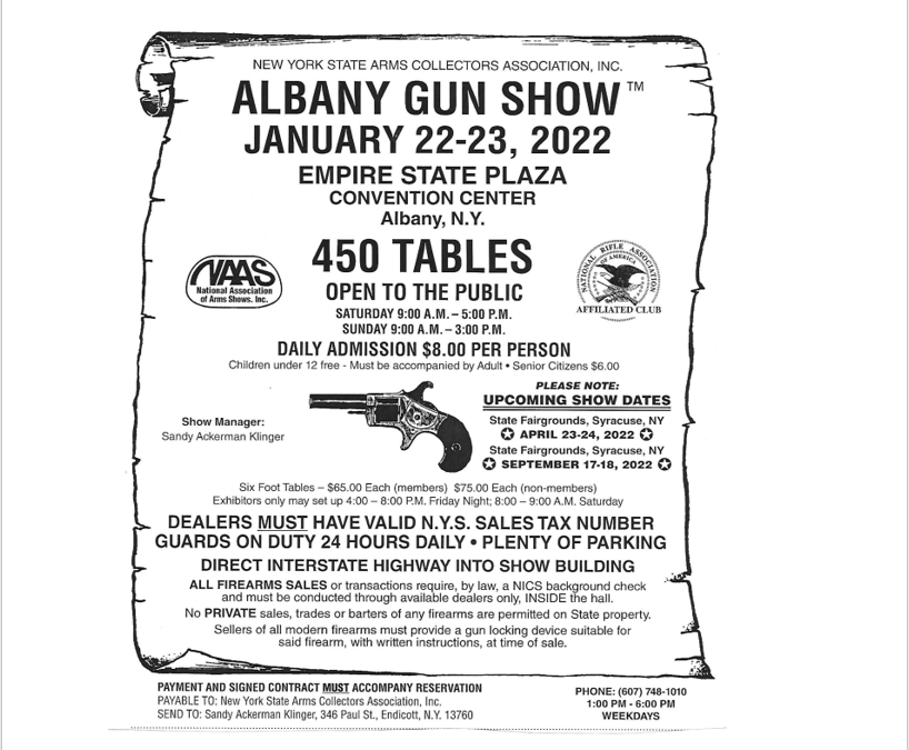 Join Tom King at the Albany Gun show!